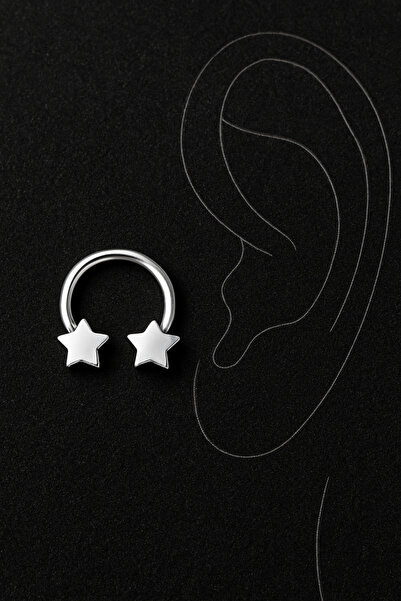 ömay takı Yıldız 316 cerrahi çelik Halka Piercing