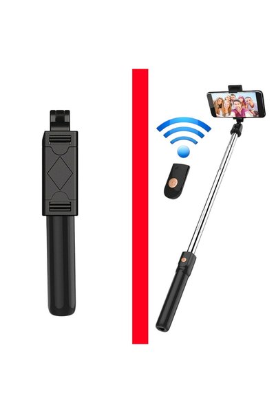 OEM Trepied tip selfie stick, extensibil, portabil/subțire, telecomandă/Bluetooth, iOS/Android, rotire 360°
