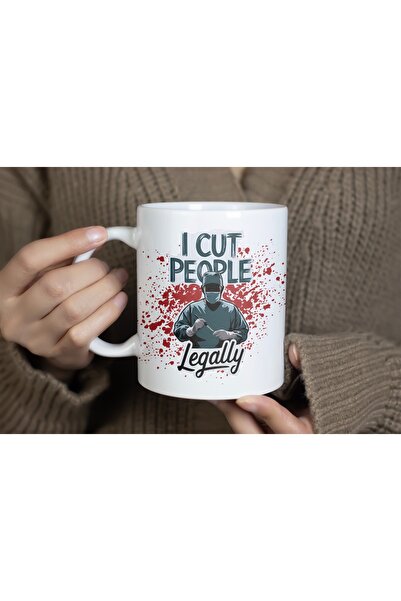 Beramussa هدية طبيب جراح، كوب بورسلين مضحك مكتوب عليه 'أقوم بقطع أرجل الناس ب...