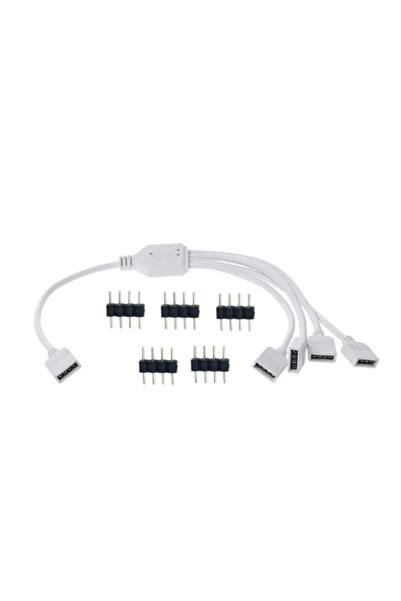POWERR LED AYDINLATMA Rgb Şerit Led Dörtlü Pin 1 Giriş 4 Çıkış Ara Bağlantılı...