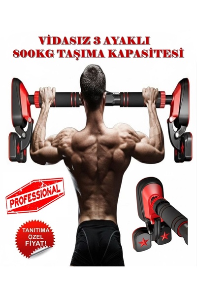 POBO 3POD 3 Ayaklı 92-120CM Kapı Barı Koridor Barfiksi Barfix Spor Aleti Demi...