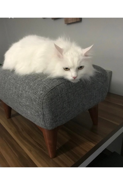 Lütfiye Gündoğan Puf keten kumaş leke tutmaz yükseklik 40cm en 38 cm boy 50 cm