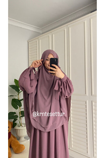 Hijab Сукня з зав'язками на рукавах Тіньовий суфле