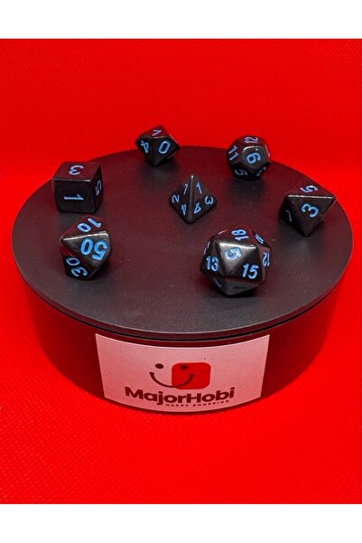 Major Hobi D Frp 7-Piece Dice Set – Black Blue |   Dungeons & Dragons Tableto...