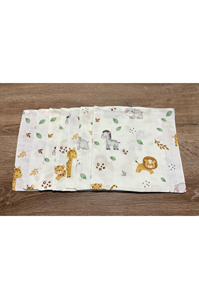 Ponchik 7-Pack 100% Cotton Double Layer Checkered Muslin Baby Mouth Wipes 25 ...