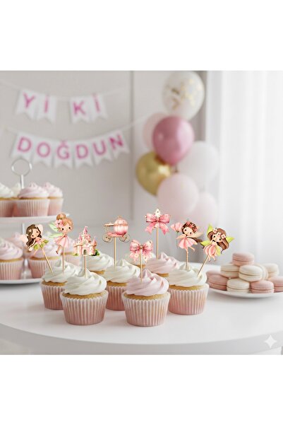 Ays Bridal Peri kızı temalı cupcake kürdanı 20 adet