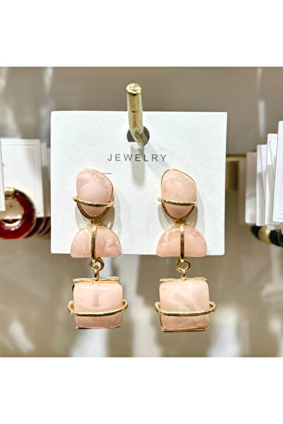 GLOW ACCESSORIES BAE Orange Stone Dangle Earrings Zra Model