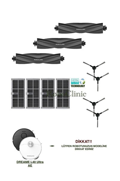 Roboclinic Perie de schimb compatibilă cu aspiratorul robot Dreame L40 Ultra ...