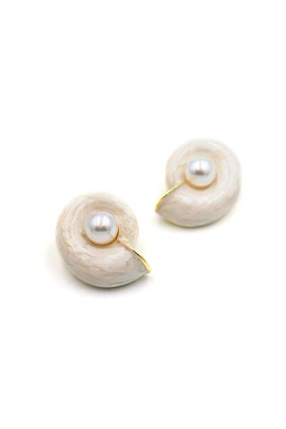 Mestore Seashell earrings - white