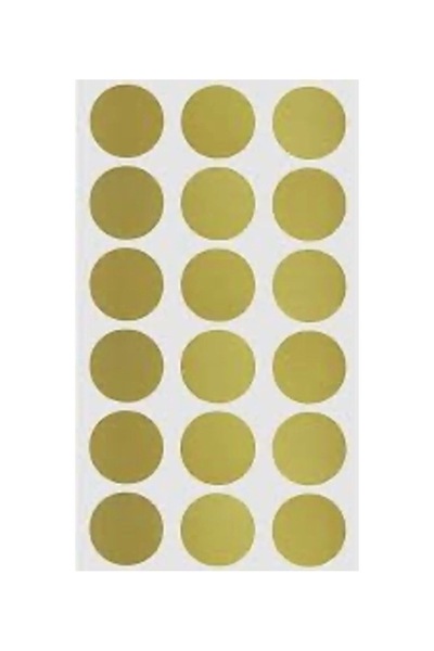 LABEL WORLD Boş Yapışkanlı Gold Renk Etiket 50mm Çap