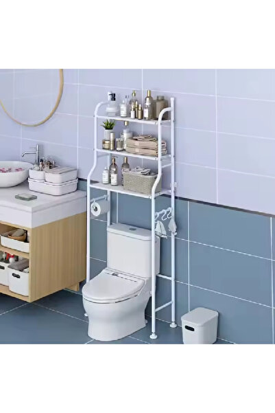 Teknova Ράφι μπάνιου από ανοξείδωτο χάλυβα χωρίς τρύπημα πάνω από την τουαλέτ...