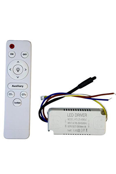 POWERR LED AYDINLATMA 80 Watt (25-40)x2W Sabit Akım 3 Renk 2.4G Uzaktan Kuman...