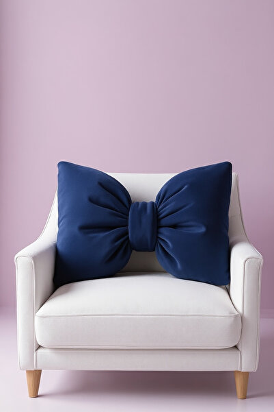 FARCY Pernă XXL cu aspect de fundă, umplută cu pluș, fundă cu panglică, pernă cadou, pernă pentru scaun, pernă pentru pat