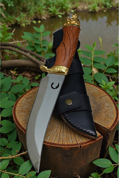 MERTCAN KNİFE 30 cm kurt başlı outdoor av ve kamp bıçağı mutfak bıçağı çakı kasap et bıçağı