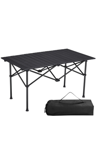 Navaris masă pliantă din aluminiu, 95x55 cm, versatilă, neagră, NAV0000272F001C