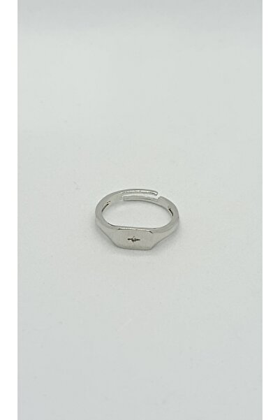 ndjewelry خاتم مفصلي على شكل نجمة فضية