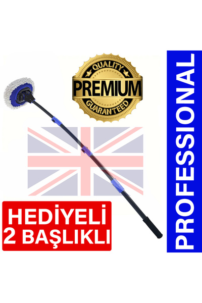 Jo Moyner Teleskopik Mikrofiber Araba Yıkama Fırçası Uzun Saplı Fırçası Oto M...