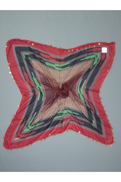 keşancım Black Sea Cheese Cloth Red Gold Sequin