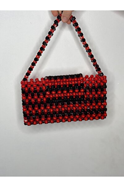BONİTA Red Black Women's Handbag