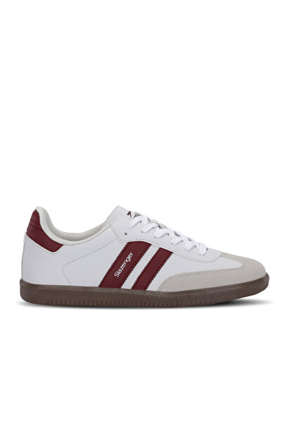 Slazenger India Men's White / Burgundy Casual Sneakers