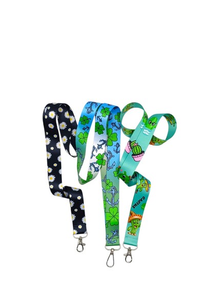 CİCCİBİCCİSHOP Şans Yoncası & Çiçek Desenli Boyun Askısı 3’lü Set