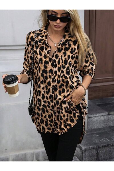 DRESSIFY WOMEN’S FASHION Women's Long Sleeve Collared Front Buttoned Side Lac...