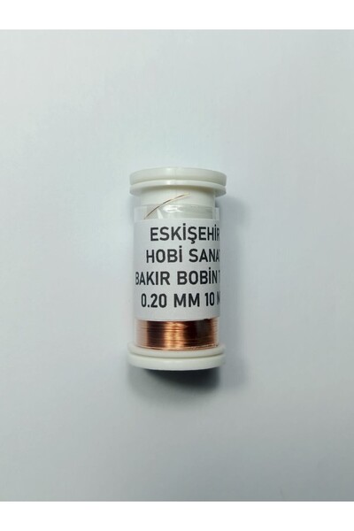 Eskişehir hobi sanat 0.20 Mm 10 Metre Emaye Kaplı Bakır Bobin Teli 0.2 Mm