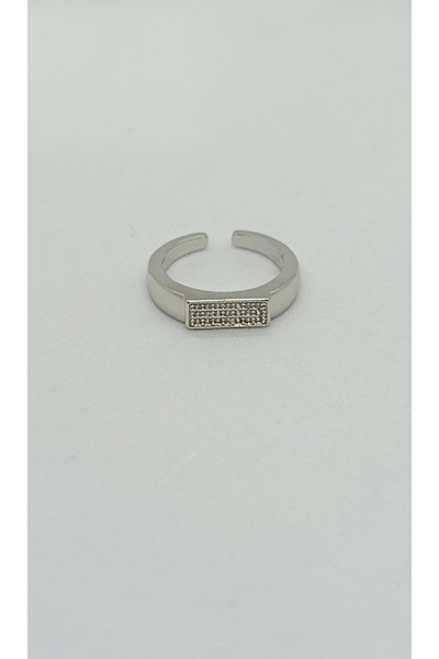 ndjewelry خاتم فضي على شكل طوب