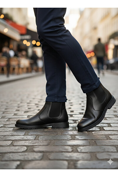 Oregon Shoes ®   I 100-101 Orgn Casual Zippered Black 100% Genuine Leather Men's Boat Shoes