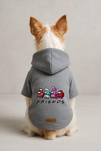 Monopetz Printed Dog and Cat Clothing & Dress with Fleece Inside - Gray Color...