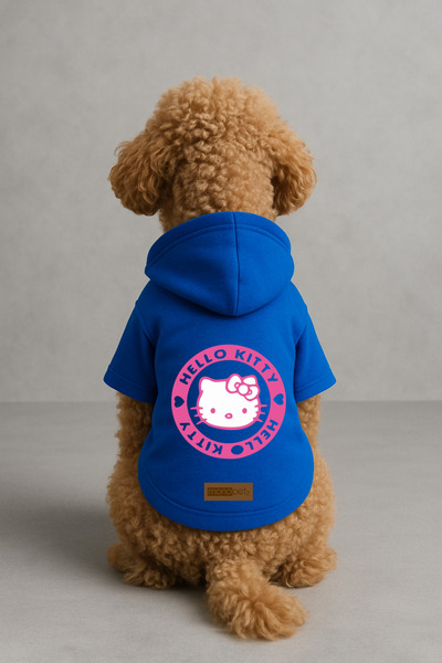 Monopetz Printed Inside Fleece Dog and Cat Clothing & Dress - Blue Color K Ho...