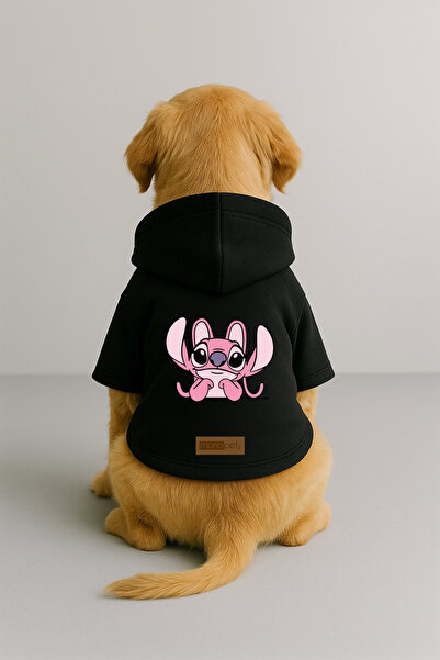 Monopetz Printed Dog and Cat Clothing & Dress with Fleece Inside - Black Colo...