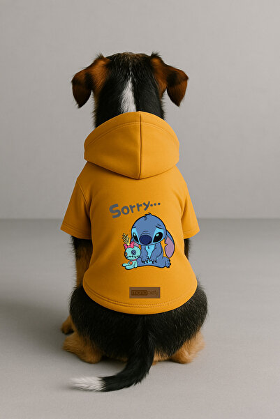 Monopetz Printed Dog and Cat Clothing & Dress with Fleece Inside - Yellow Col...
