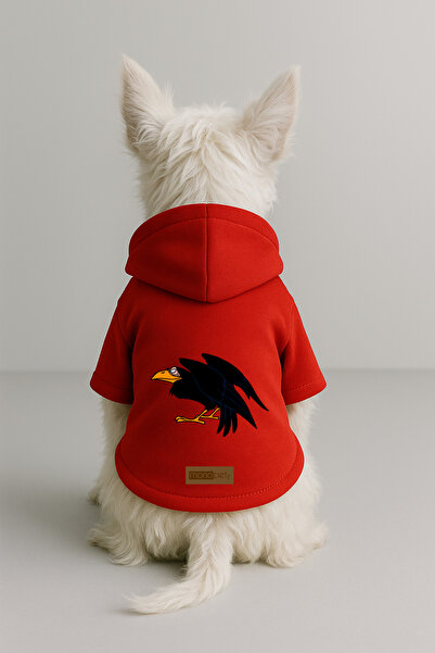 Monopetz Printed Dog and Cat Clothing & Dress with Fleece Inside - Red Color ...
