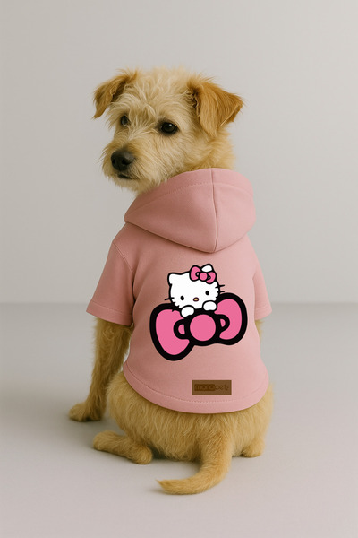 Monopetz Printed Dog and Cat Clothing & Dress with Fleece Inside - Pink Color...