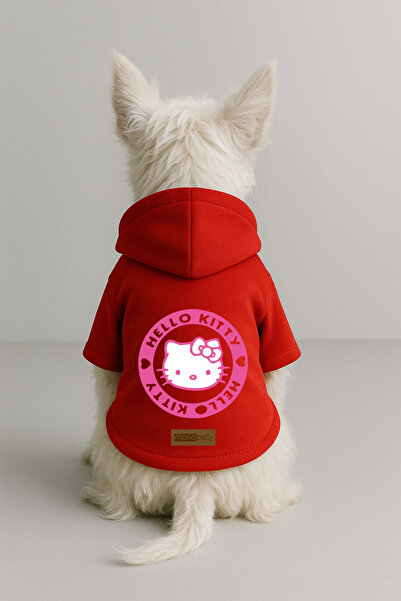 Monopetz Printed Dog and Cat Clothing & Dress with Fleece Inside - Red Color ...