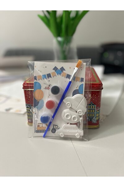 obelleatelier Araç Figürlü Çocuk Boyama Seti | Fırçalı & Boyalı | Eğitici Akt...