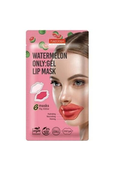 Purederm Biorderm Watermelon Lip Moisturizing Gel Mask - 6x15 g