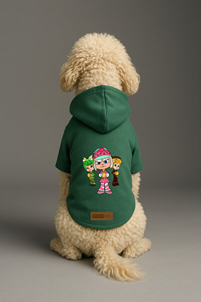 Monopetz Printed Inside Fleece Dog and Cat Clothing & Dress - Green Color K H...