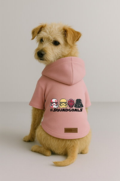 Monopetz Printed Dog and Cat Clothing & Dress with Fleece Inside - Pink Color...