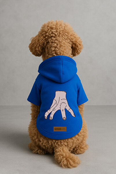 Monopetz Printed Dog and Cat Clothing & Dress with Fleece Inside - Blue Color...