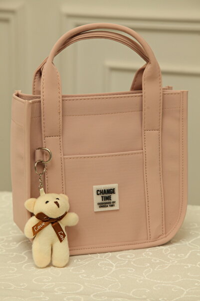 ZİVORA Buzi Fabric Teddy Bear Crossbody Bag with Column Strap