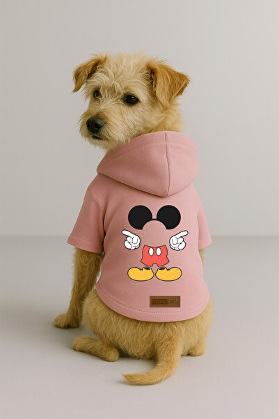 Monopetz Printed Dog and Cat Clothing & Dress with Fleece Inside - Pink Color...