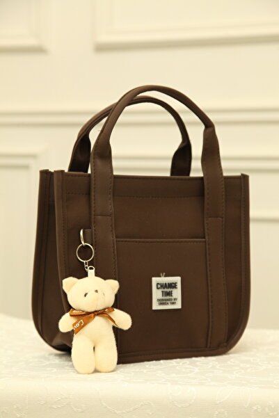 ZİVORA Τσάντα χιαστί και ώμου Buzi Fabric με αρκουδάκι και λουράκι κολόνας