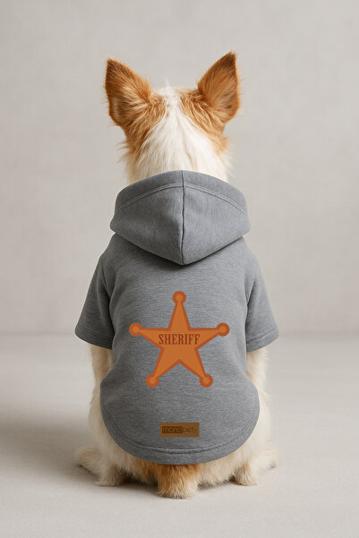 Monopetz Printed Dog and Cat Clothing & Dress with Fleece Inside - Gray Color...