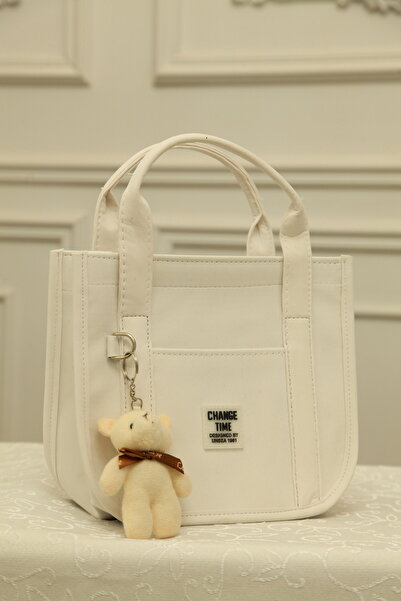 ZİVORA Buzi Fabric Teddy Bear Crossbody Bag with Column Strap