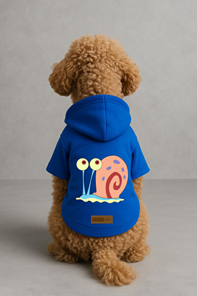 Monopetz Printed Dog and Cat Clothing & Dress with Fleece Inside - Blue Color...