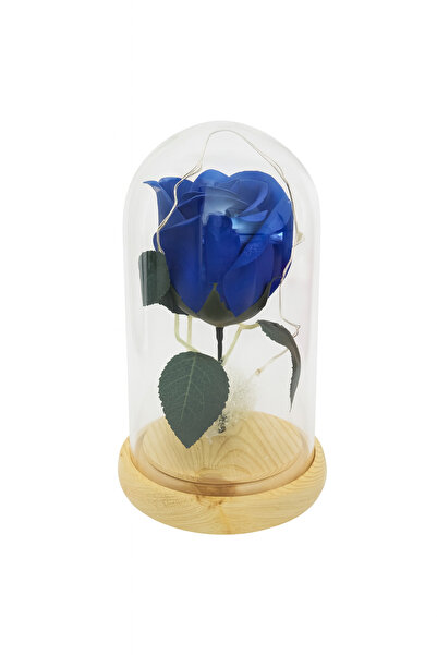 OEM Trandafir Albastru artificial in Cupola de Sticla,