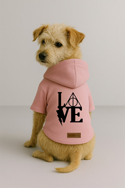 Monopetz Printed Dog and Cat Clothing & Dress with Fleece Inside - Pink Color...