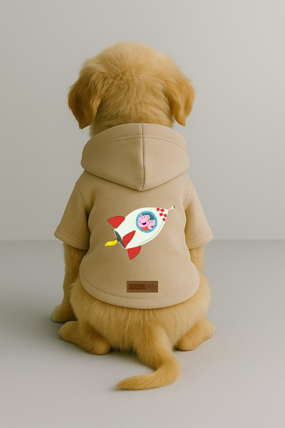 Monopetz Printed Inside Fleece Dog and Cat Clothing & Dress - Beige Color K H...